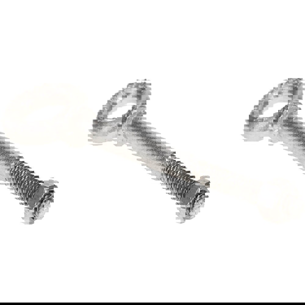 Fixed Lifting Eye Bolt: With Shoulder, 1,200 lb Capacity, 3/8 Thread, Grade 316 Stainless Steel